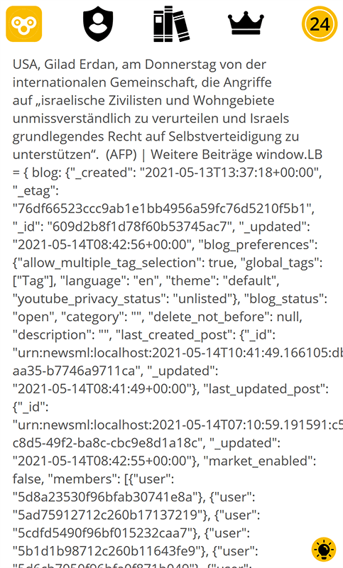 Ad-Quellcode in Artikeln